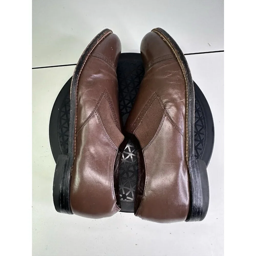 VINTAGE Stacy Adams Men's Brown Leather Loafers Size 10.5 D